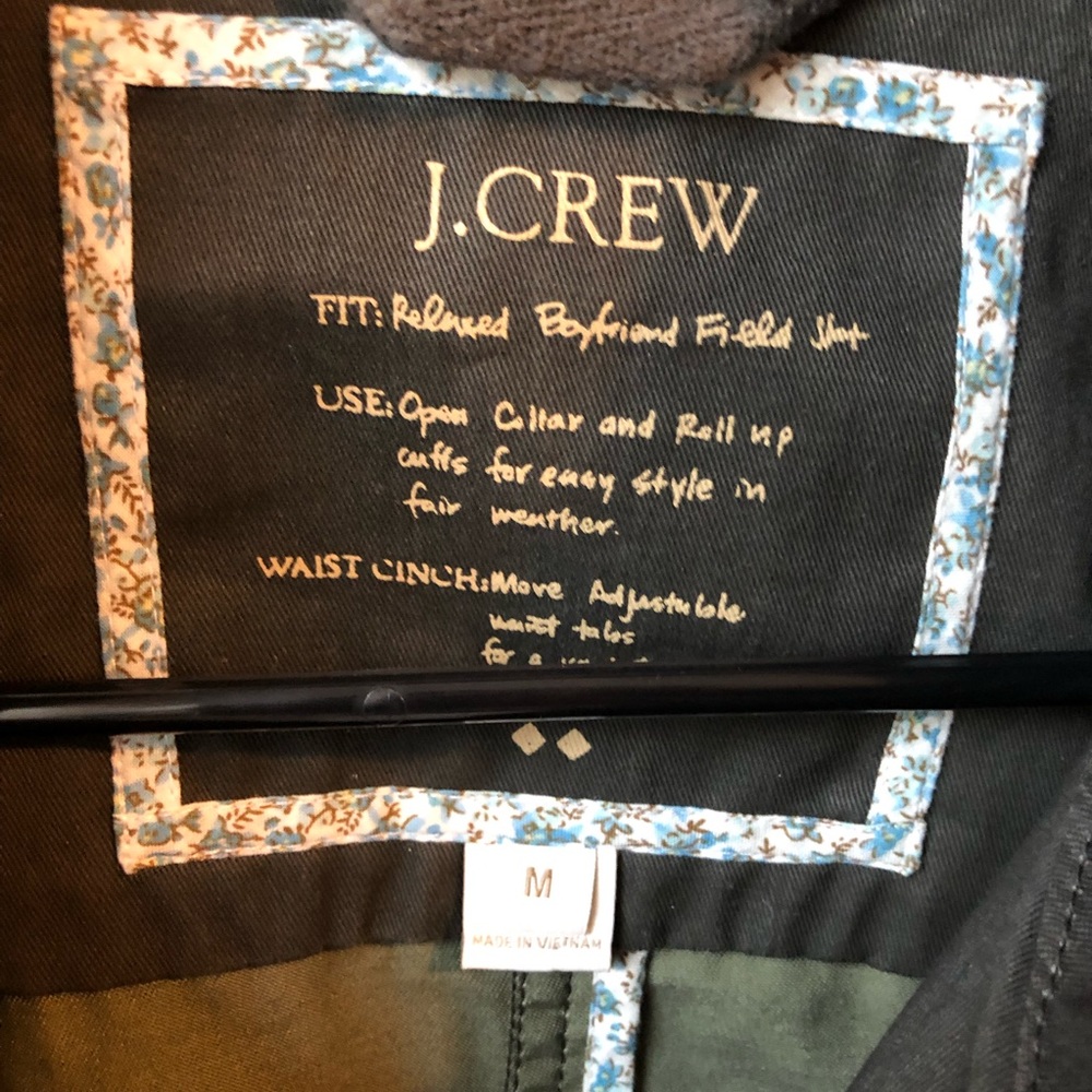 Final Price - J. Crew - Olive Green Utility Jacket with Gold-Tone Buttons - Picture 2 of 5